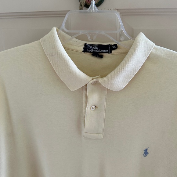 RALPH LAUREN XL YELLOW POLO-EUC - Picture 1 of 3